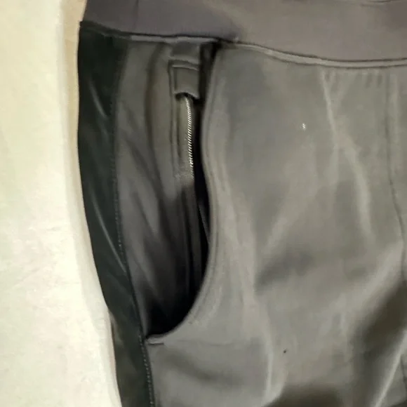 Athleta women’s large Black Velvet Stripe Joggers - Picture 3 of 6